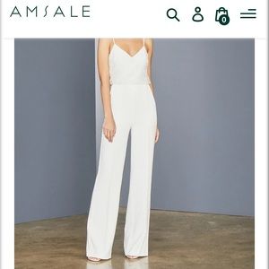 Amsale sparkly white jumpsuit - only worn once!